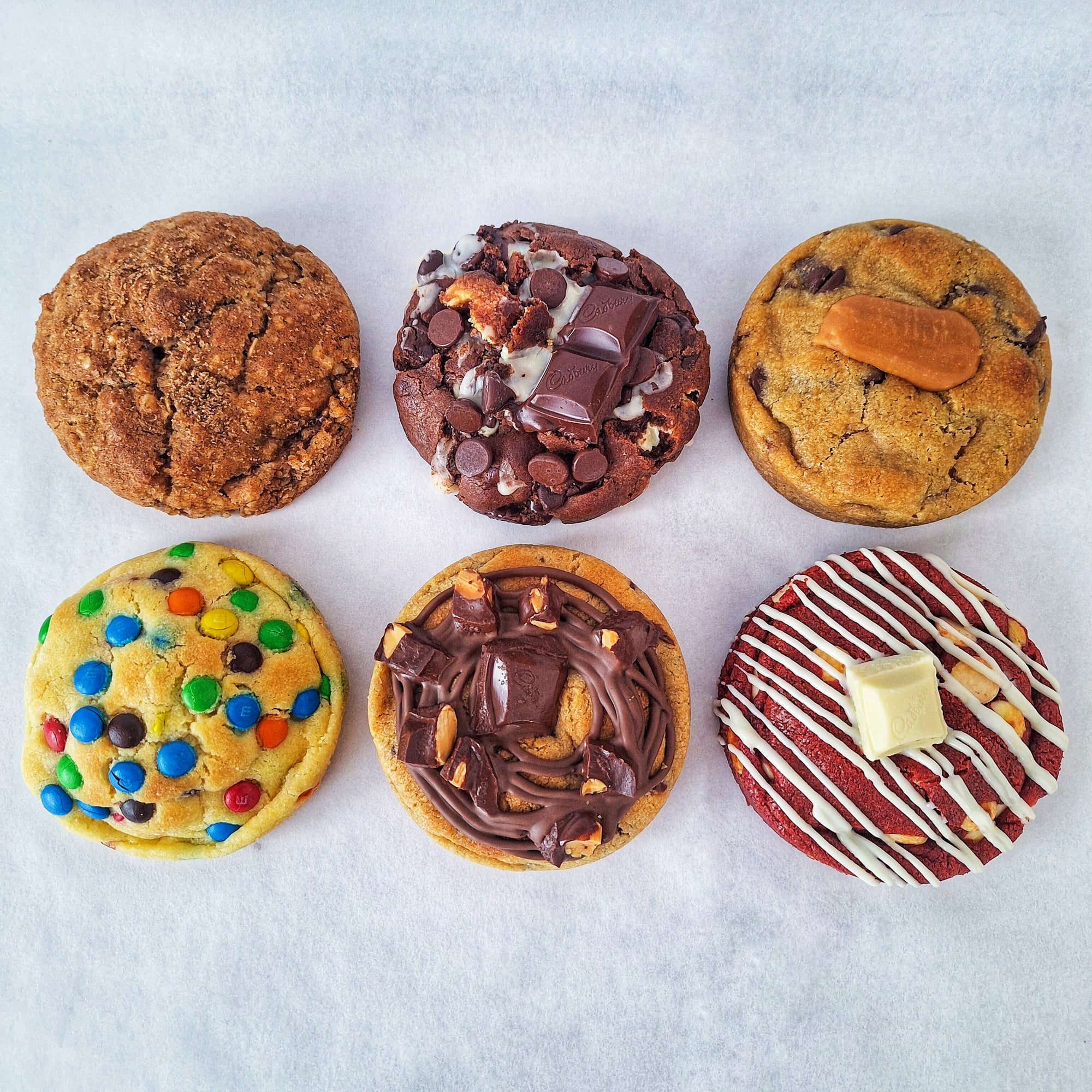 Mix and Match NY Style Chunky Cookies - Box 6 Pack (150g Each)